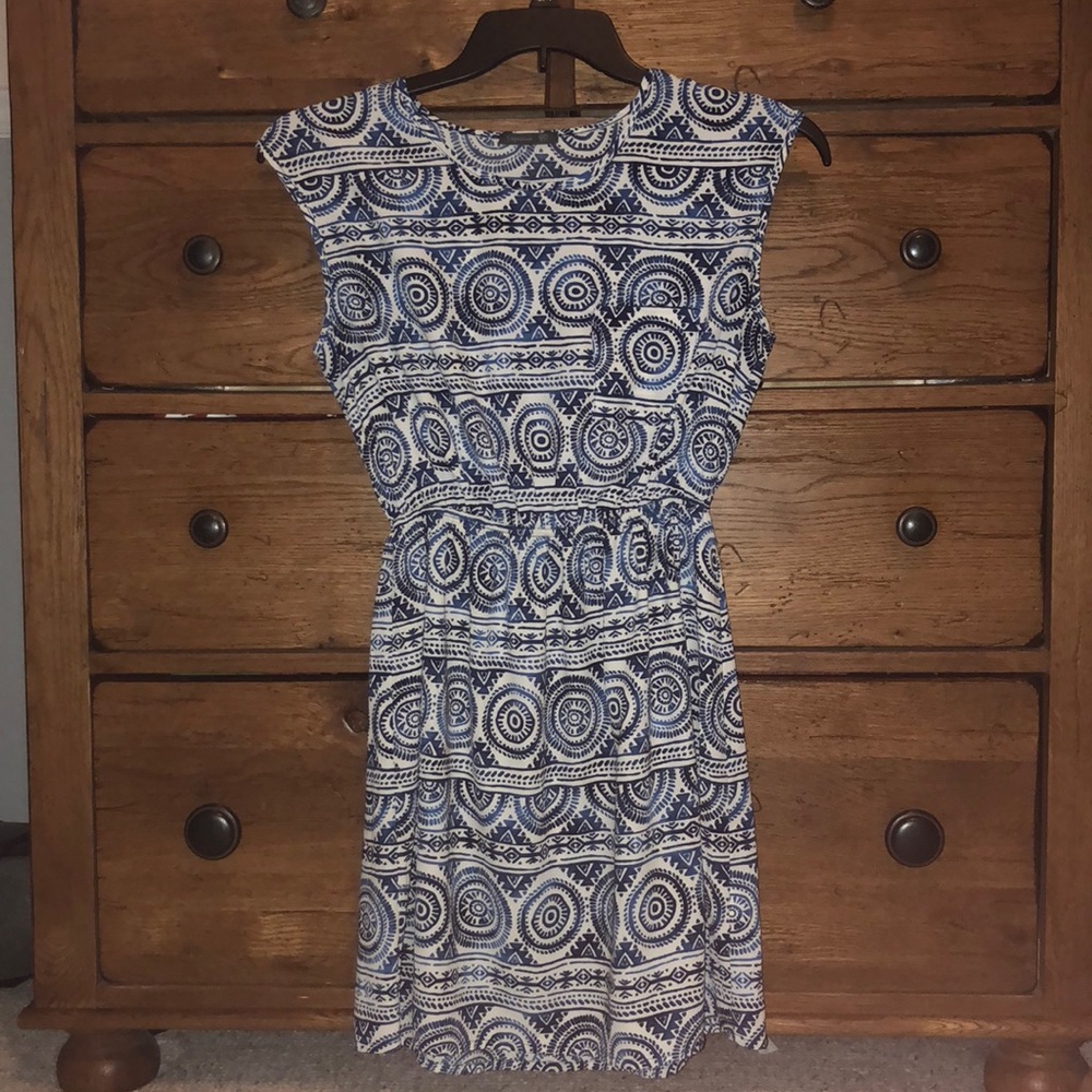 Blue Patterned Dress